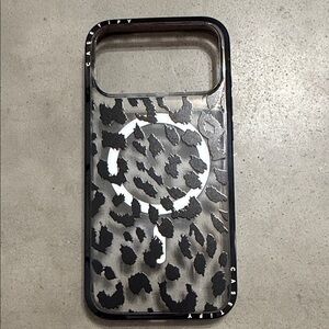 Casetify Black and White Leopard Phone Case